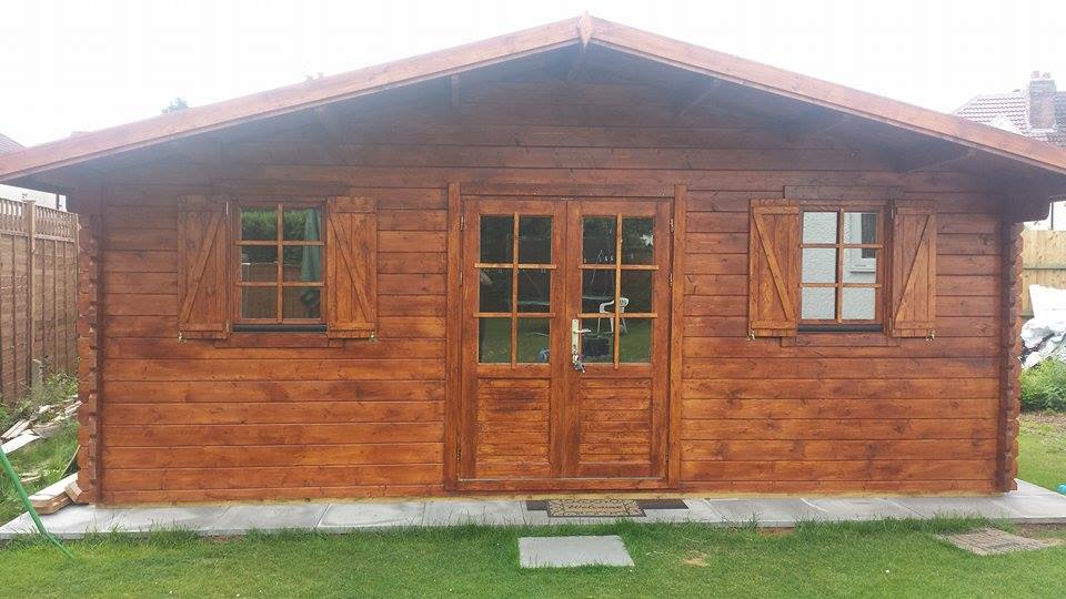 6x5 m, 44 mm log cabin